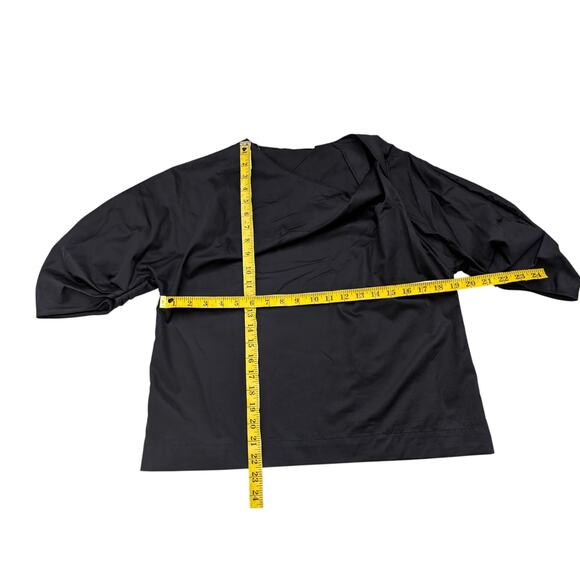 NWT Rosetta Getty Black Asymmetric Poplin Shirt - Picture 9 of 16